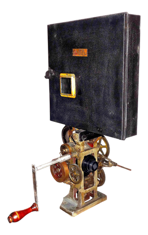 1906 Power's Cameragraph 35MM Hand Crank Movie Projector Artifact Display Sculpture