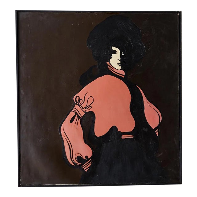 60s Mod Stylized Portrait of a Woman For Sale