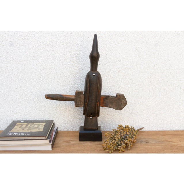 Brown Antique Dogon Bird Guardian Door Lock For Sale - Image 8 of 8