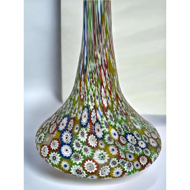 Mid 20th Century Lot of 2 Italian Millefiori Glass Bottles For Sale - Image 5 of 14
