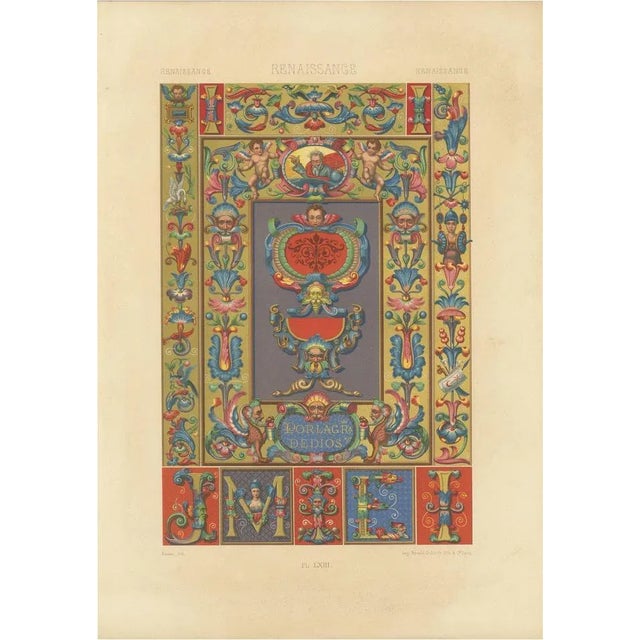 Baurin after Albert Racinet, LXIII of L’Ornement Polychrome, 1869, Paper For Sale - Image 10 of 10