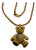 Movable Teddy Bear + Diamonds Vintage 18 Karat Yellow Gold 27.7 Gm + 19" Chain For Sale