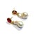 Bochic “Orient” Ruby & White South Pearls Earrings In 18K White Gold & Silver, 2 pieces For Sale - Image 4 of 11