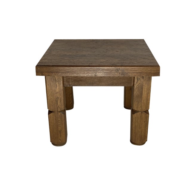 Brutalist Dutch Square Oak Coffee Table, 1960s For Sale