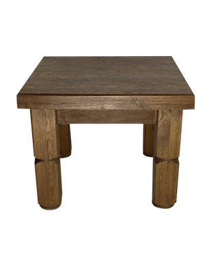 Brutalist Dutch Square Oak Coffee Table, 1960s