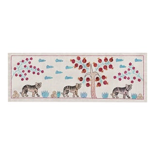 Tiger Suzani Wall Hanging, Magenta Blossom For Sale