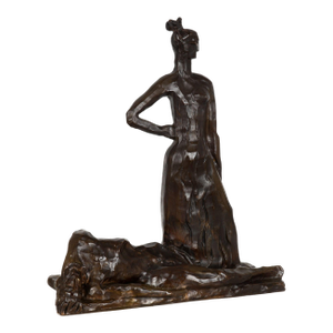 Art Deco Modernism Bronze Sculpture “Amazon and the Hero” by Sava Botzaris