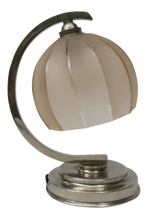 Vintage French Art Deco Bedside Table Lamps, Set of 2