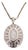 Antique Victorian Sterling Silver Oval Locket & Chain, 1880 For Sale