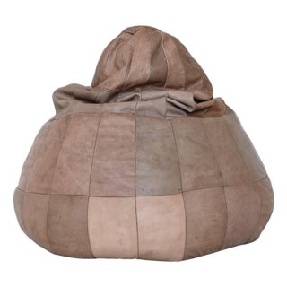 De Sede Patchwork Bean Bag Pouf in Leather Switzerland 1970 from De Sede For Sale