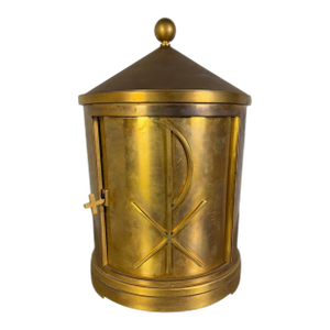 Bronze Tabernacle by Gustave-Joseph Chéret, Cylindrical Design, 1930s