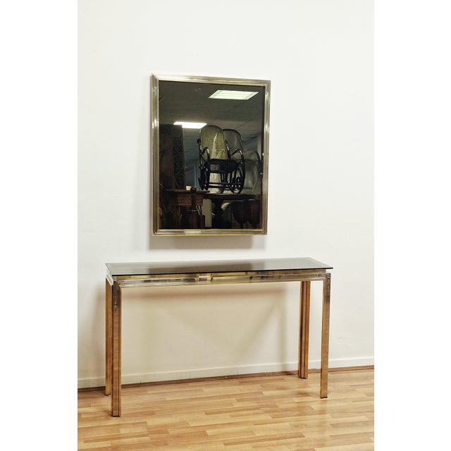 Vintage Italian Furniture Set with Console Table and Wall Mirror, 1970s, Set of 2 For Sale - Image 4 of 10