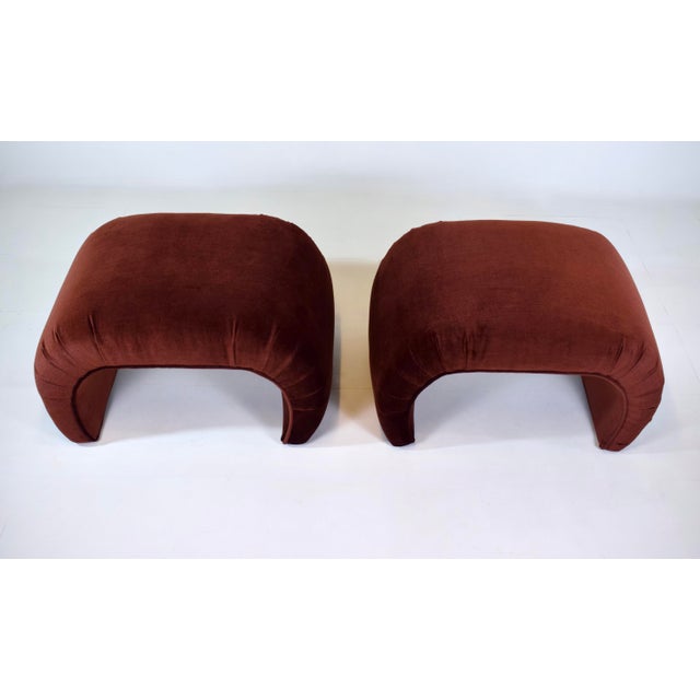 Auburn 1980's Directional Waterfall Ottoman Set For Sale - Image 8 of 10