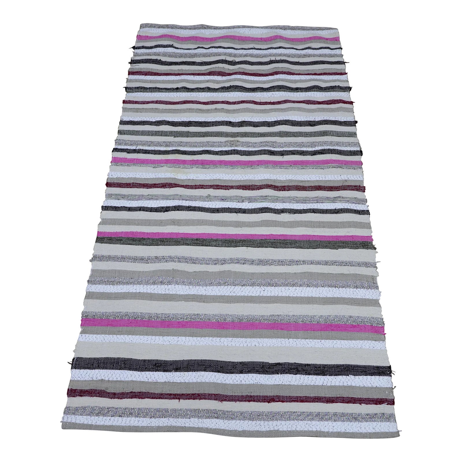 1980s Tribal Pink Striped Rug Chairish