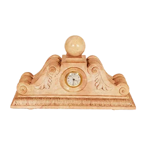 Art Deco Molded and Carved Stone Clock, 1930s