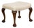 19th Century English Mahogany Upholstered Stool with Cabriole Legs For Sale