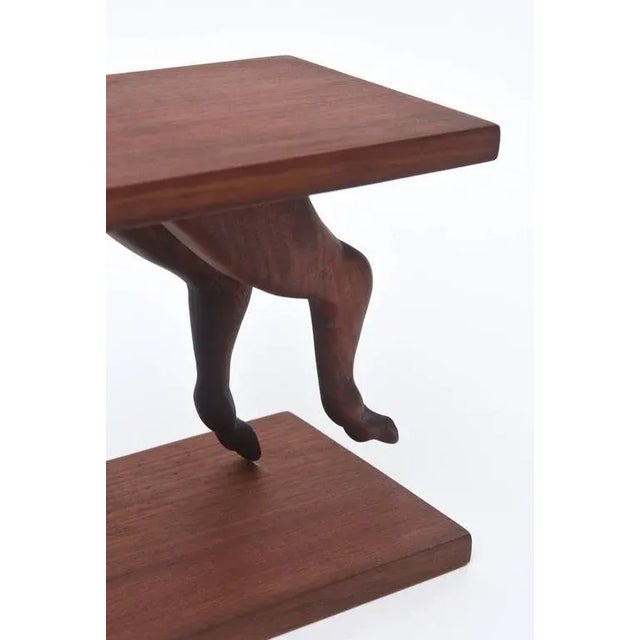 One of a Kind Signed Bronze on Wood Sculpture Entitled "Ask a Question" For Sale - Image 9 of 11