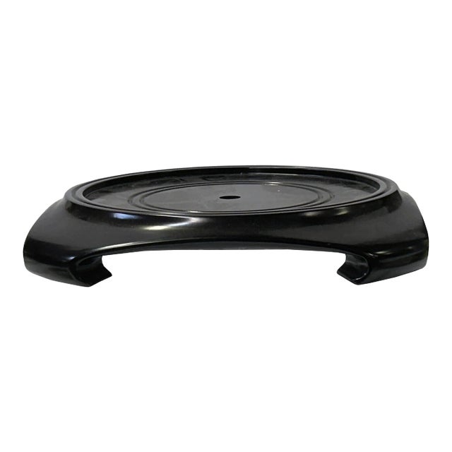 8.5" Brown Square Scroll Legs Round Top Wood Display Stand Riser Easel For Sale