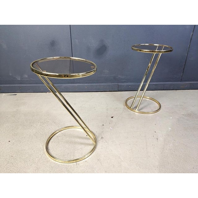 Vintage Brass Side Tables, 1970s, Set of 2 For Sale - Image 6 of 11