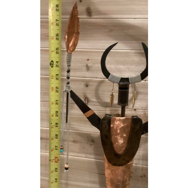 Mid 20th Century Shaman Mixed Metal Sculpture Attributed to Bill Worrell (1936-2021) For Sale In Phoenix - Image 6 of 7