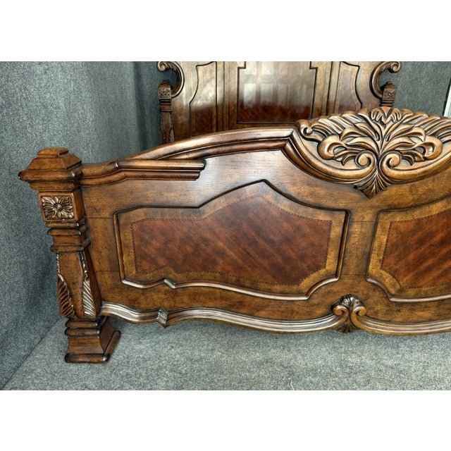 Michael Amini Windsor Court King Size Bed Frame For Sale - Image 9 of 17