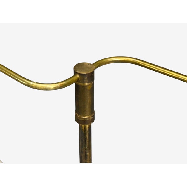 Swedish Modern, Organic Floor Lamp, Brass, Wood, Sweden, 1940s For Sale - Image 4 of 10