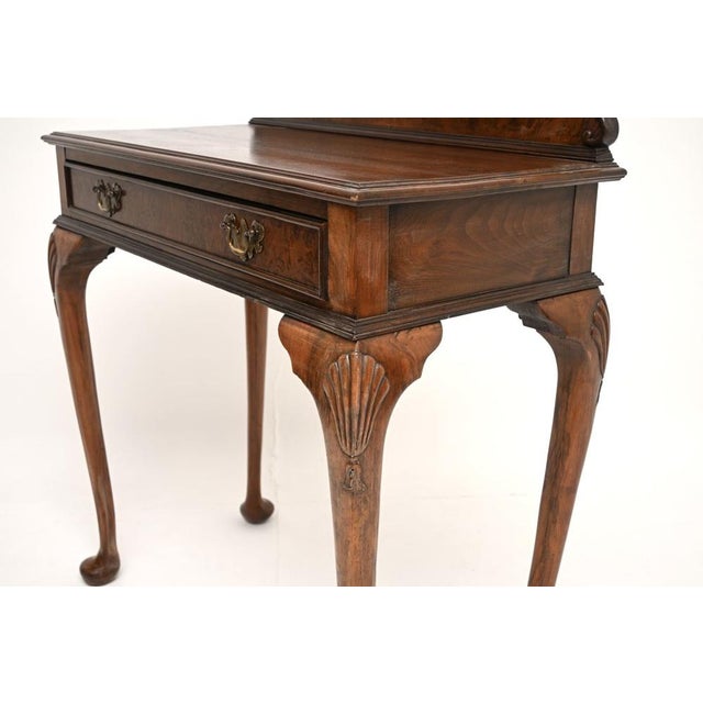Antique Walnut Console Table, 1930 For Sale - Image 9 of 10