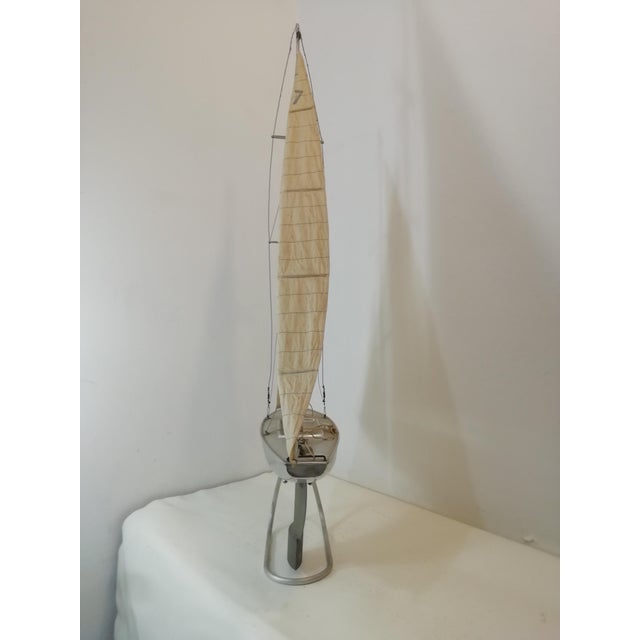 Vintage Italian Sailing Boat by Valberan, 1950s For Sale - Image 4 of 15