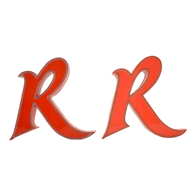 Large American Diner Lights, 1950s, Set of 2 For Sale