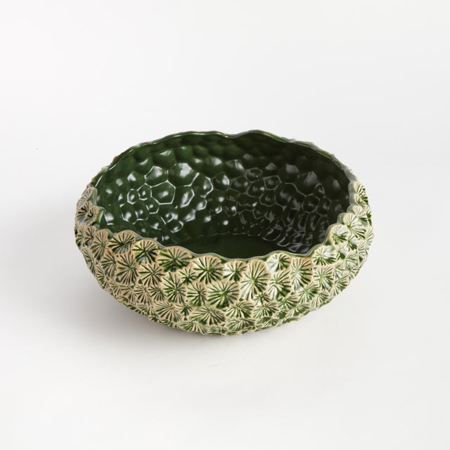 Contemporary Aster Light Green Decorative Bowl Large For Sale - Image 3 of 4