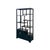 Oriental Asymmetrical Black Lacquer Shelving Display Cabinet Divider For Sale - Image 4 of 9