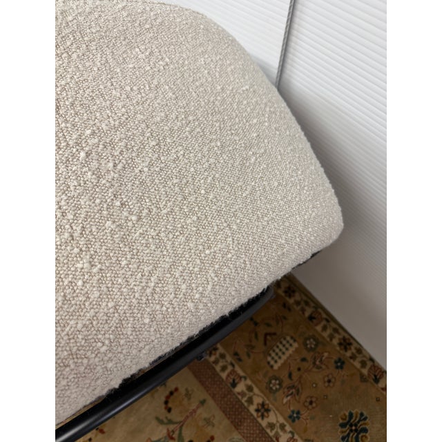 Ivory Goop for Cb2 Gwyneth Swivel Chair, Ivory Boucle For Sale - Image 8 of 12