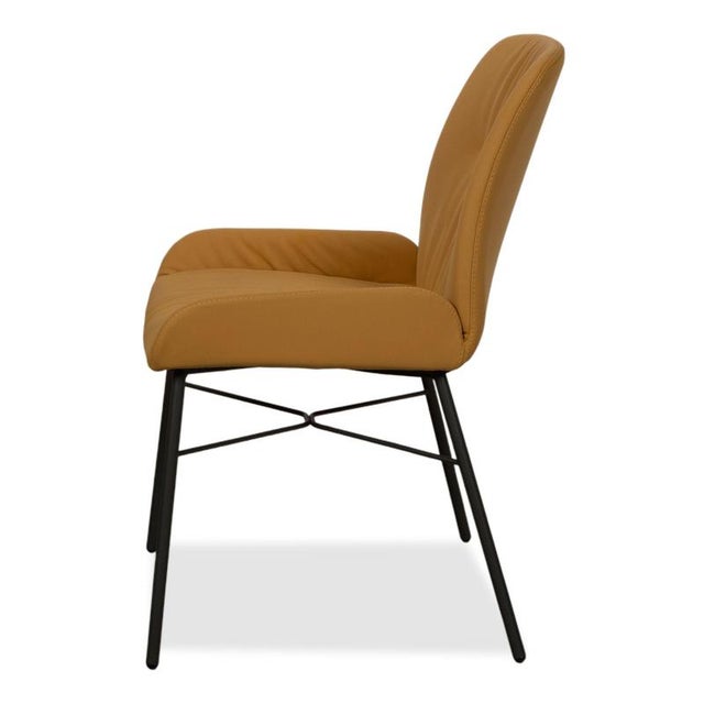 S1000 Dining Chairs in Yellow Leather, Set of 4 For Sale - Image 12 of 14