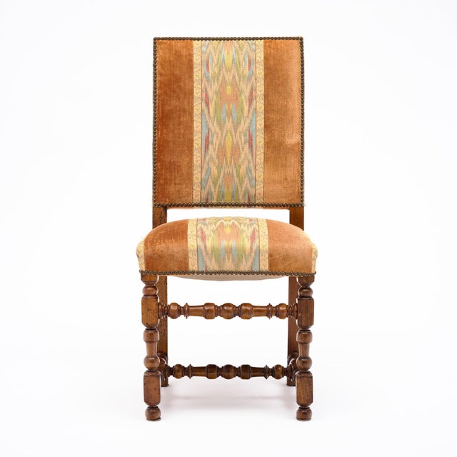 Late 19th Century French Louis XIII Style Turned Walnut Dining Chairs and Armchairs, Set of Eight, Circa 1880 For Sale - Image 5 of 9