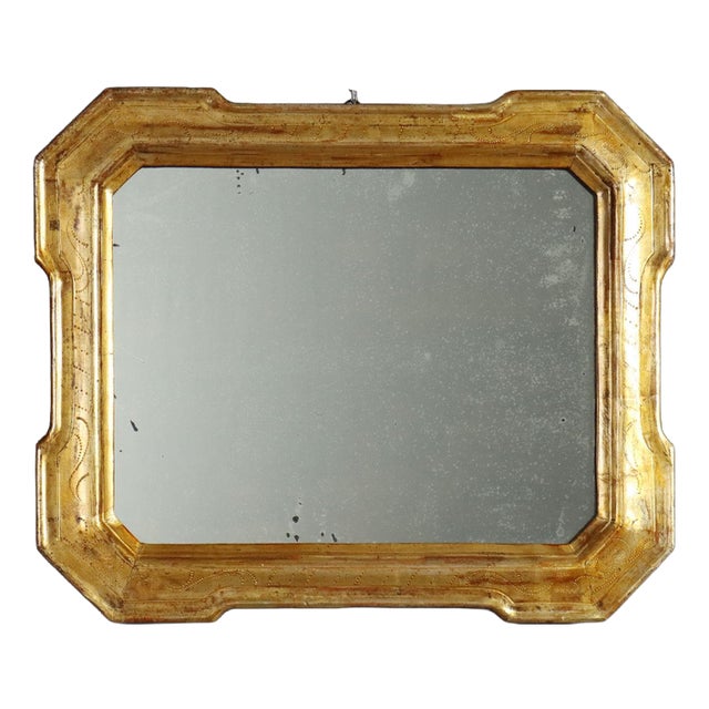 19th Century Cabaret Mirror in Gilt Wood, Italy For Sale
