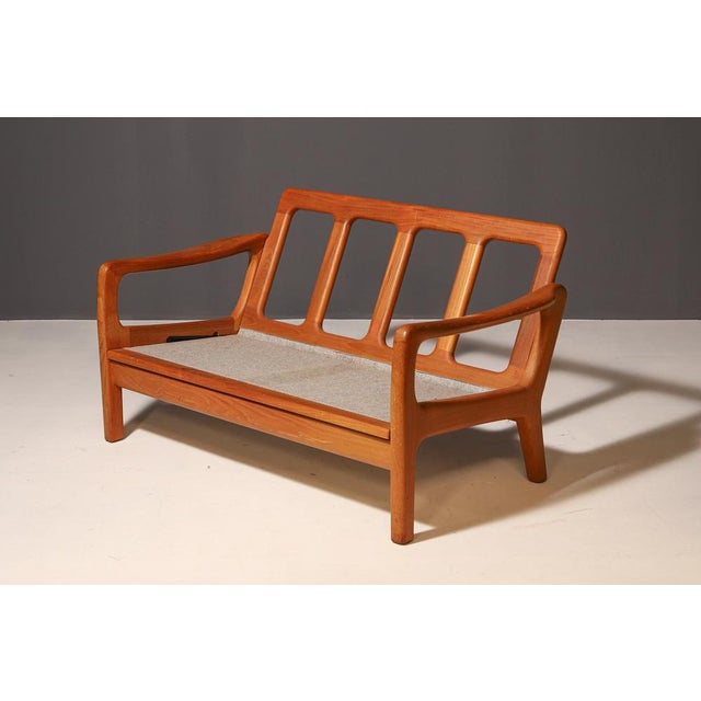 Danish Sofa in Teak Two-Seater by Juul Kristensen Vintage, 1950 For Sale - Image 6 of 9