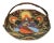 Beautiful Japanese Satsuma Handled Large Serving Plate-22k Gold Outline Design-Woven Handle For Sale