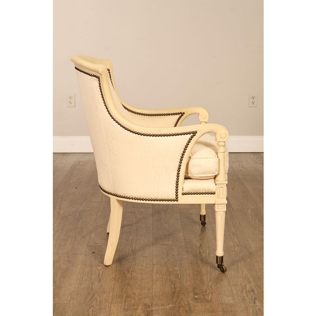 Henredon French Directoire Style Painted Armchair For Sale - Image 14 of 18