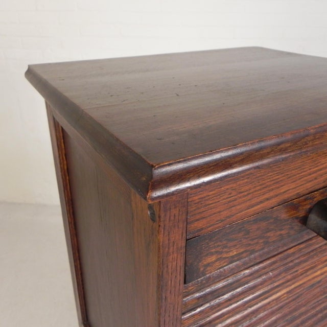 Oak Roller Shutter Cabinet with Shutter, 1930s For Sale - Image 18 of 18