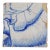18th Century Baroque Portuguese Tile With Blue & White Figural Detail of a Nobleman Reclining, Showing a Flowing Sleeve For Sale