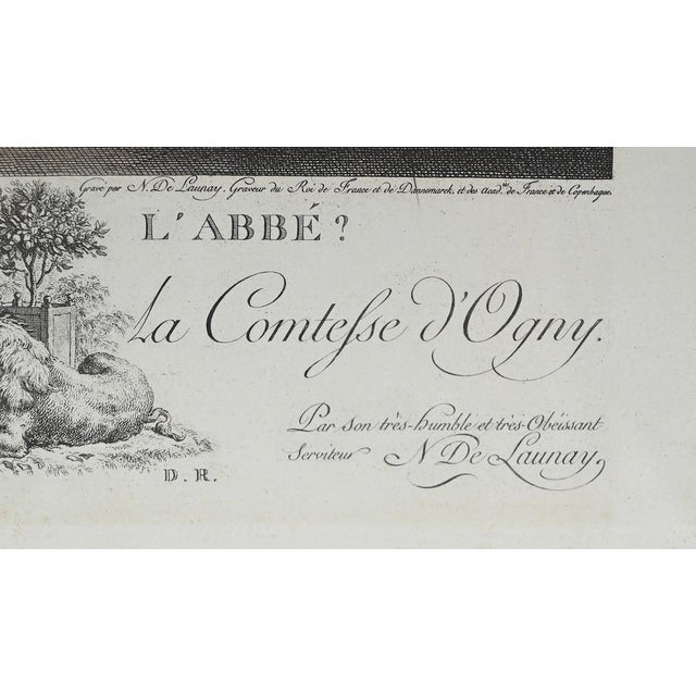 J.M. Moreau Le Jeune and N. De Launay, 1900, Color Engravings, Framed, Set of 2 For Sale - Image 15 of 18