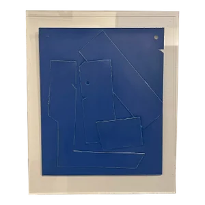 Modern Minimalistic Painted Metal on Clear Acrylic Resin Sculpture, Headley Bertram (1960-)