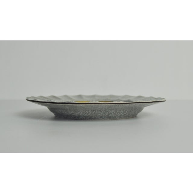 Royal Copenhagen Vintage Danish Crackle Glaze Porcelain Ashtray from Royal Copenhagen, 1950s For Sale - Image 4 of 8