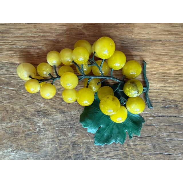 Yellow 1960s Mid-Century Modern Italian Yellow Alabaster Grape Cluster For Sale - Image 8 of 9