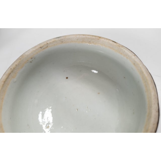 19th Century Chinese Chinoiserie Mirror Black Ginger Jar With Cover For Sale - Image 12 of 18