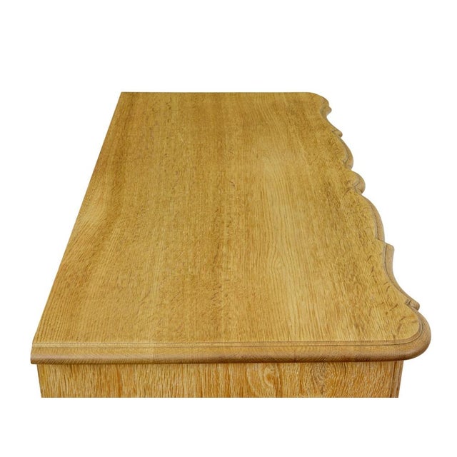 Wood Mid-Century Modern Baroque Revival Oak Chest of Drawers, 1950 For Sale - Image 7 of 10