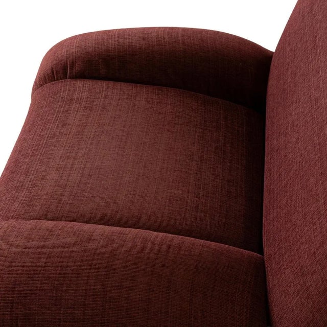 Fabric Lounge Chair in Wine Red by Rolf Benz For Sale - Image 4 of 12
