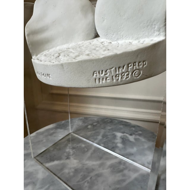 1980s 1983 John Cutrone “Tenderness” Plaster and Acrylic Sculpture For Sale - Image 5 of 10