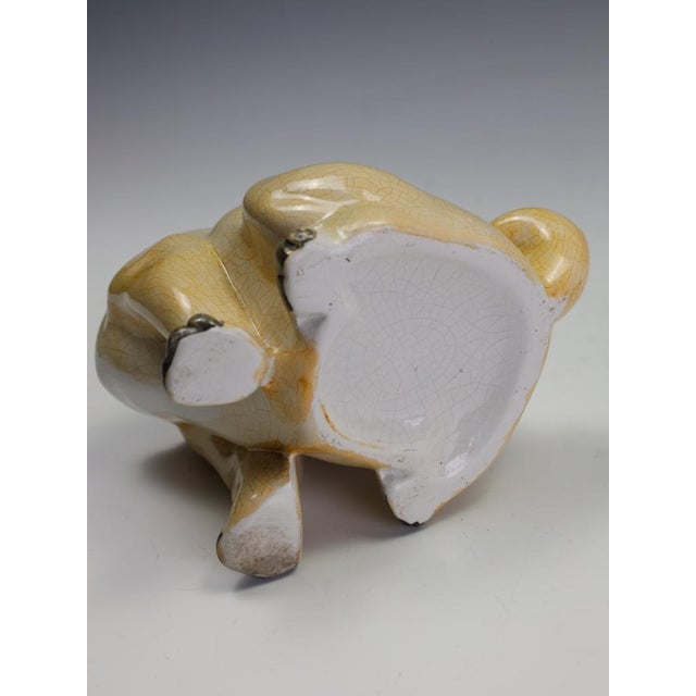 Beige Seated Pug Tobacco Jar from Staffordshire Pottery, 1900 For Sale - Image 8 of 18