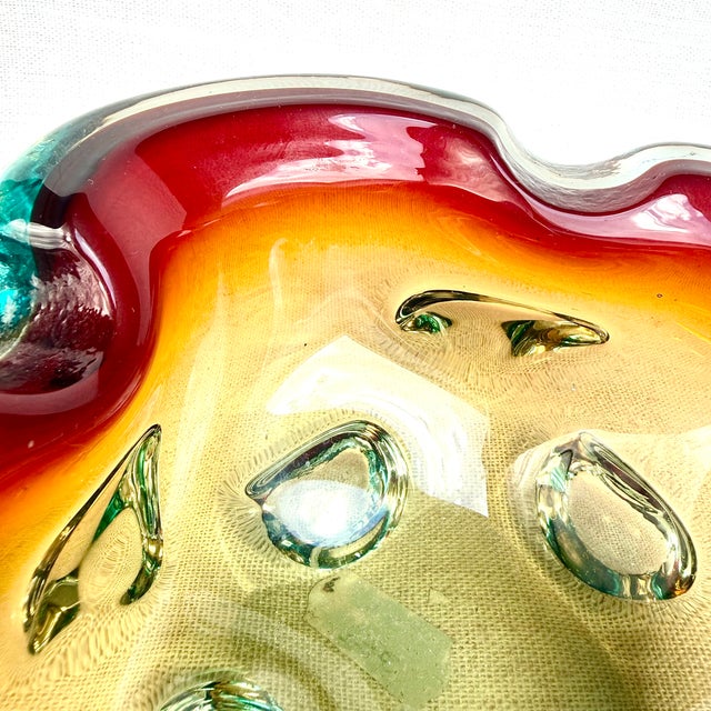 Blue Vintage Murano Glass Ashtray, 1970s For Sale - Image 8 of 11